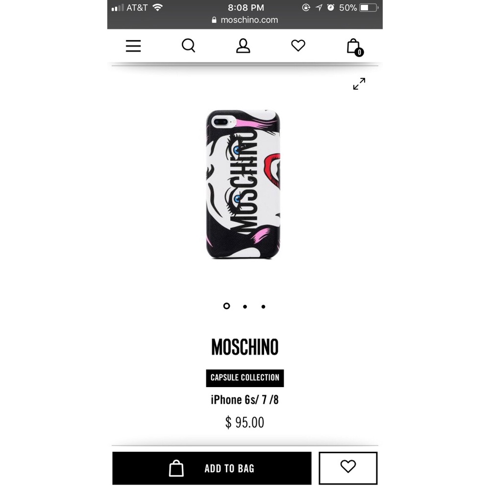 💞SOLD💞Auth Moschino Eyes Logo Print iPhone 7/8 - Picture 8 of 8